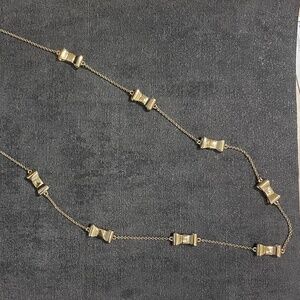 Kate Spade Gold-Tone Lobster Clasp Bow Fashion Chain Necklace